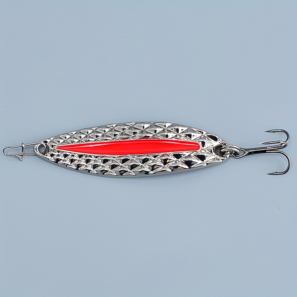 TEMU 1pc Fishing Lure, Golden And Silvery, Metal Spinners Lures With Treble Hook For Freshwater & Saltwater Fishing, 10g 15g 20g