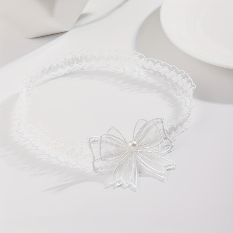 elegant white bowknot garter belt women soft fabric - Temu