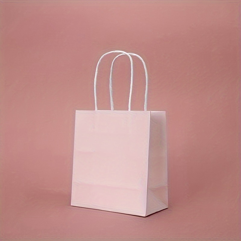 

10pcs Bags, Brown Paper Bags With Handles, Loose Goodie Bags For Party Favorites, Wrapping Gifts