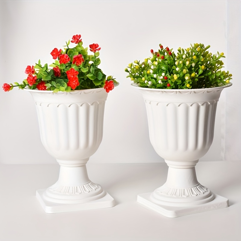 

3pcs European Plastic Flowerpot - A Multifunctional Indoor And Outdoor Gardening Container Suitable For Succulent Plants, , And Hydroponics - And Lightweight