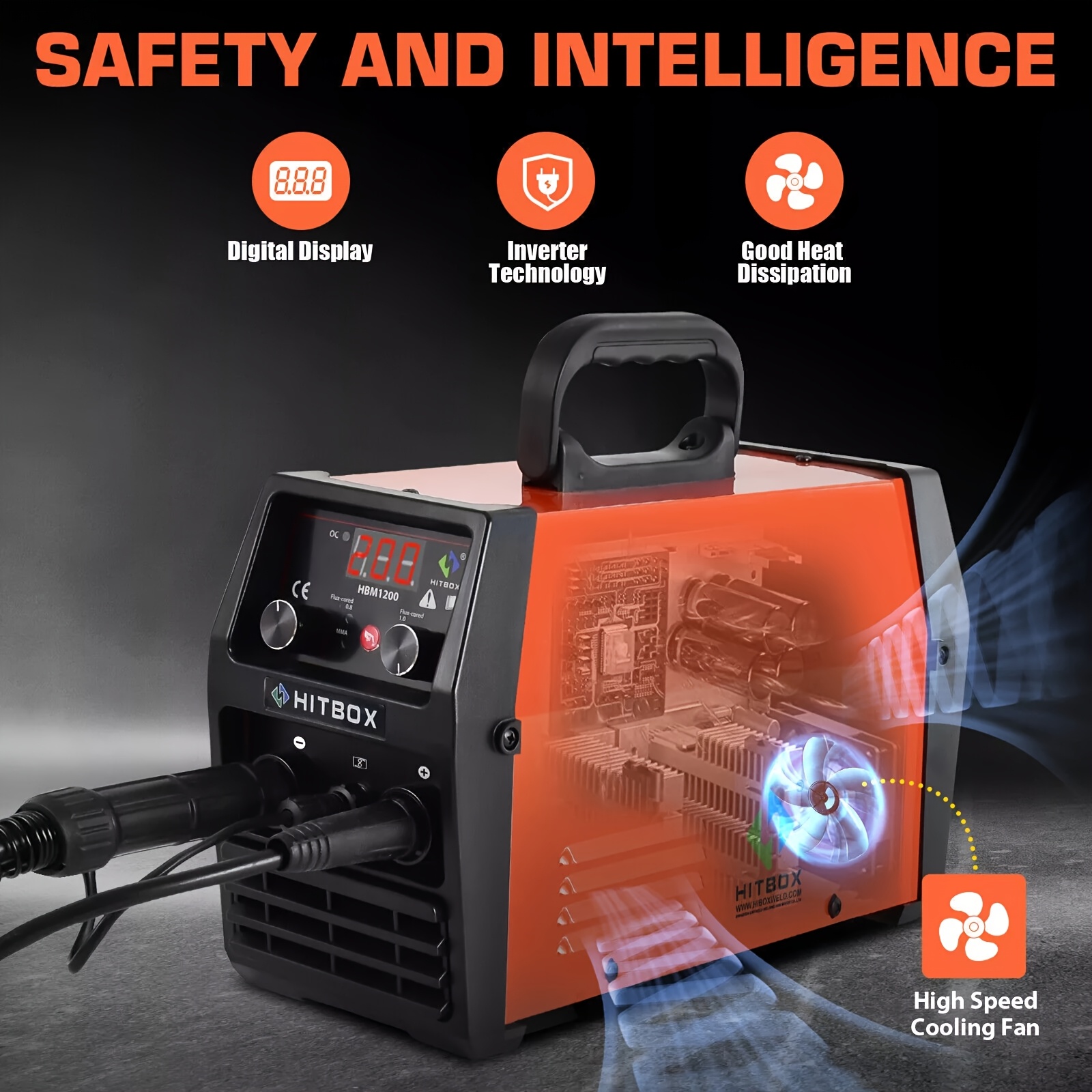 Hitbox 140a 3-in-1 Mig Welder Flux Core Mig/lift Tig/stick 220v With Control Portable Welding Machine For Home And Workshop Repair Welding And