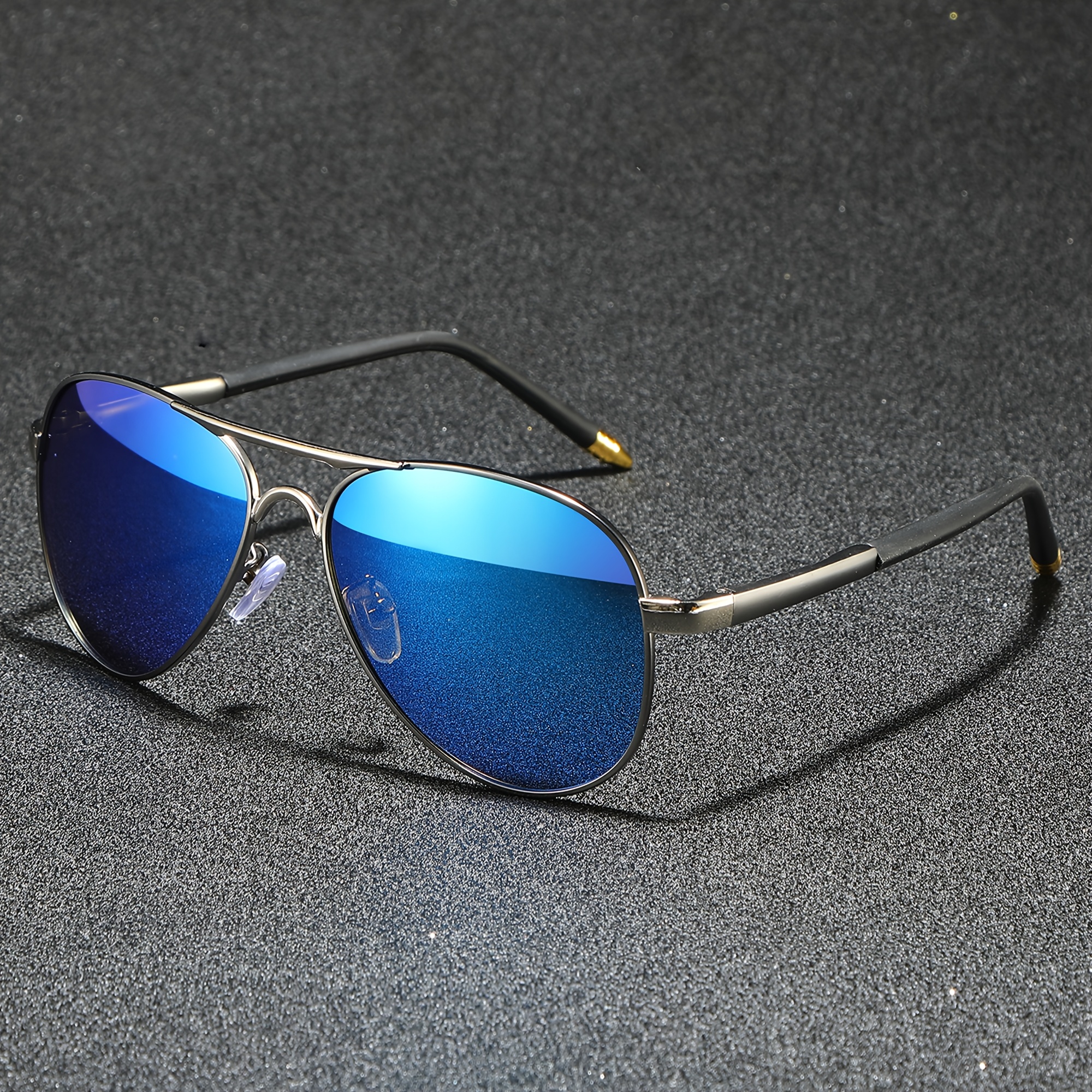 Image of Rivsar Men's Polarized Sunglasses With Tac Lens & , Full-rim Frame Suitable For Driving, Fishing, Outdoor, Glare,, Suitable For Gifting, Professional Eyewear