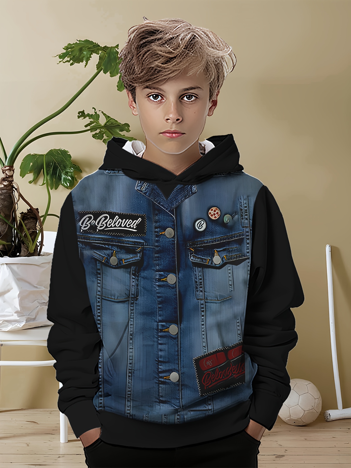 boys denim jacket sold on Temu United States