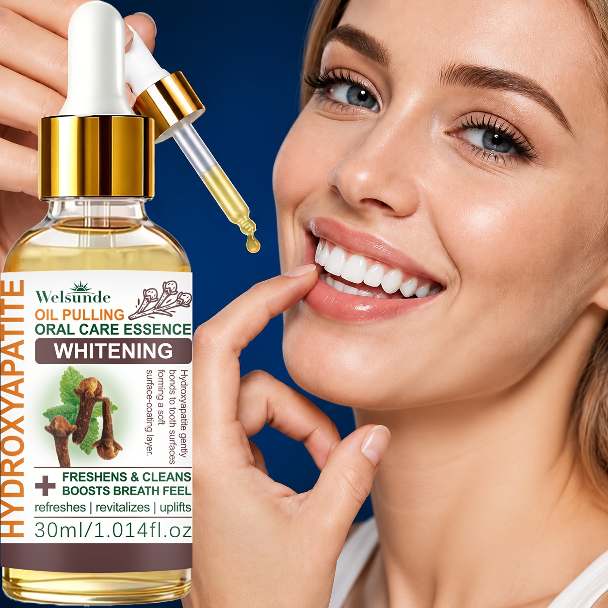 Image of [latest Hydroxyapatite Teeth Serum] Fast-acting Instantly Whitens Teeth Agent, Use Daily, Formula Cleans & Whitens, Fresh Mint Flavor, Breath Freshener, Oral Care Healthy Gum Care