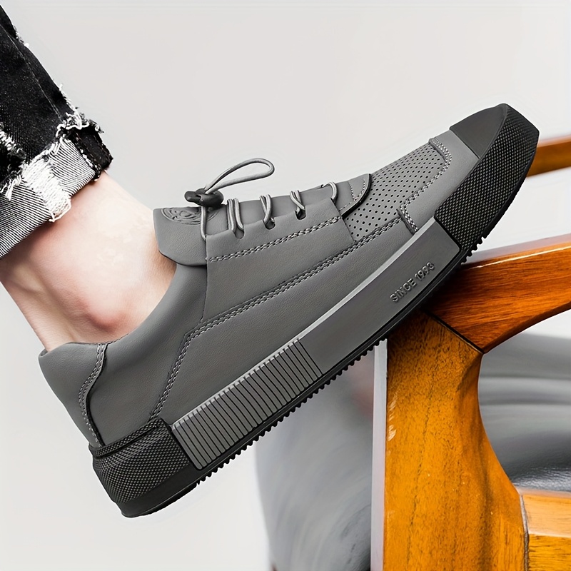 CLOHOO Brand Men'S Shoes with Rubber Soles, Stylish Sports Casual Shoes, Street-Style Skate Shoes, Popular New Breathable Soft-Soled Comfortable Men'S Shoes, Youth British Style Men'S Footwear