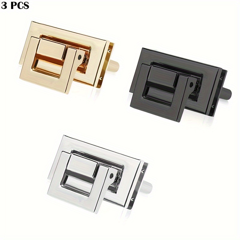 

3pcs Zinc Alloy Twist Locks For Diy Wallets & Handbags - Durable, Stylish Clasp Hardware For Crafting Bags