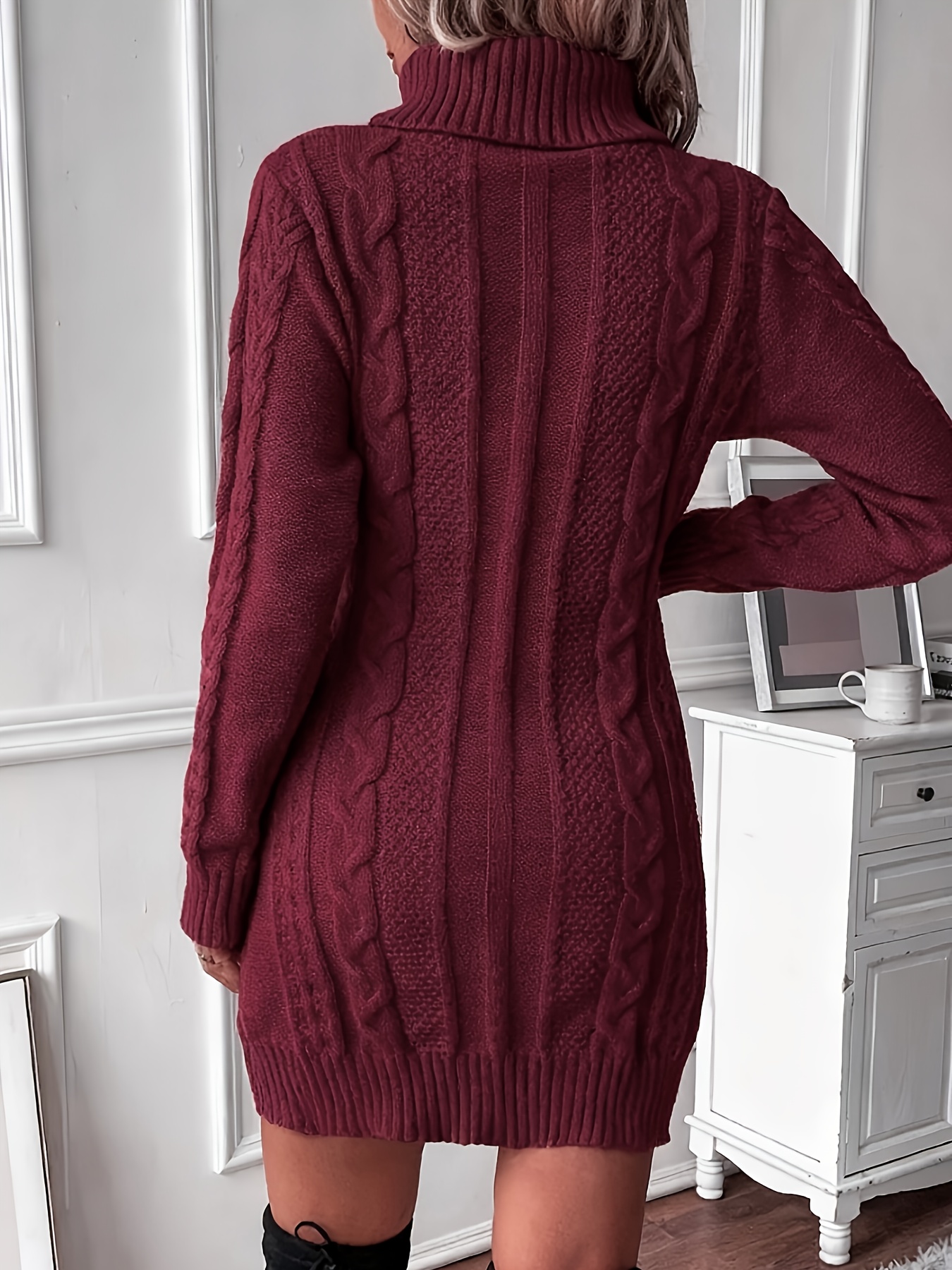 Women's Cable Sweater Dress