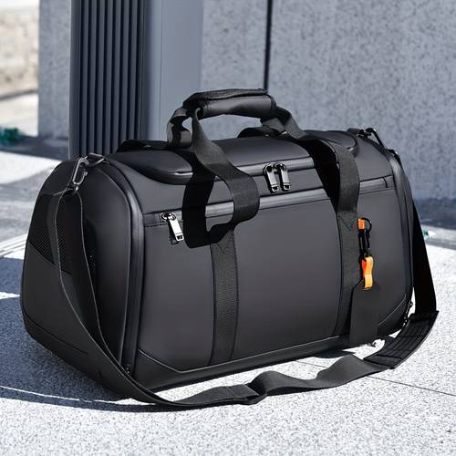 large capacity travel bag portable overnight duffel bag unisex sport fitness bag interior and stylish design fitness sports and