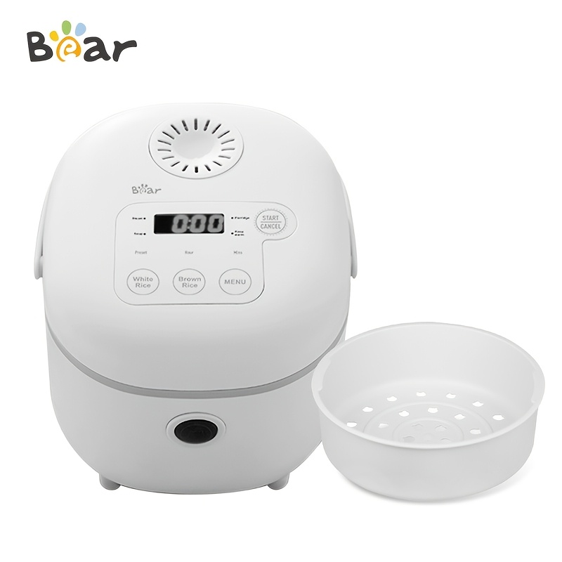 TEMU Bear Multifunctional 3. () Rice Cooker With Steamer And 6 Rice Cooking Functions For 2-3 People - White/, , And Soup