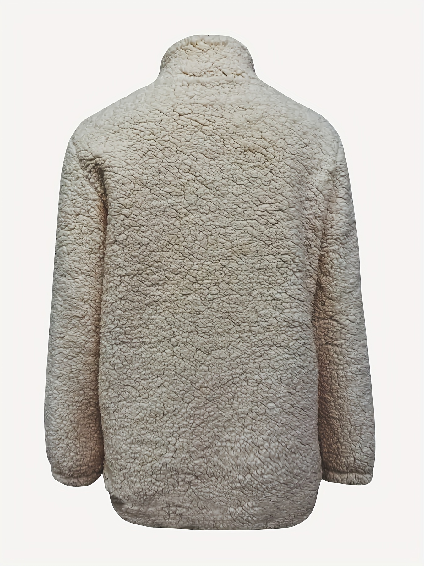 Dames Pluche Fleece Gevoerde Winterjas met Volledige Ritssluiting & Opstaande Kraag - Zachte Rode Jas, Volledige Lengte Rits aan de Voorkant, Machinewasbaar