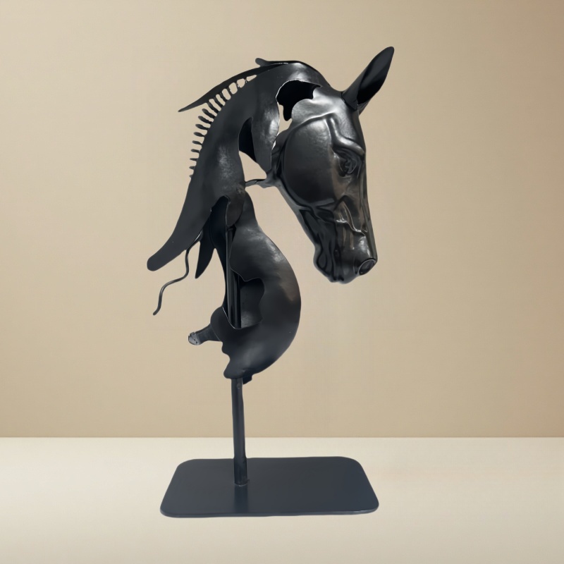 Image of 3d Bust Of A Horse Head Sculpture
