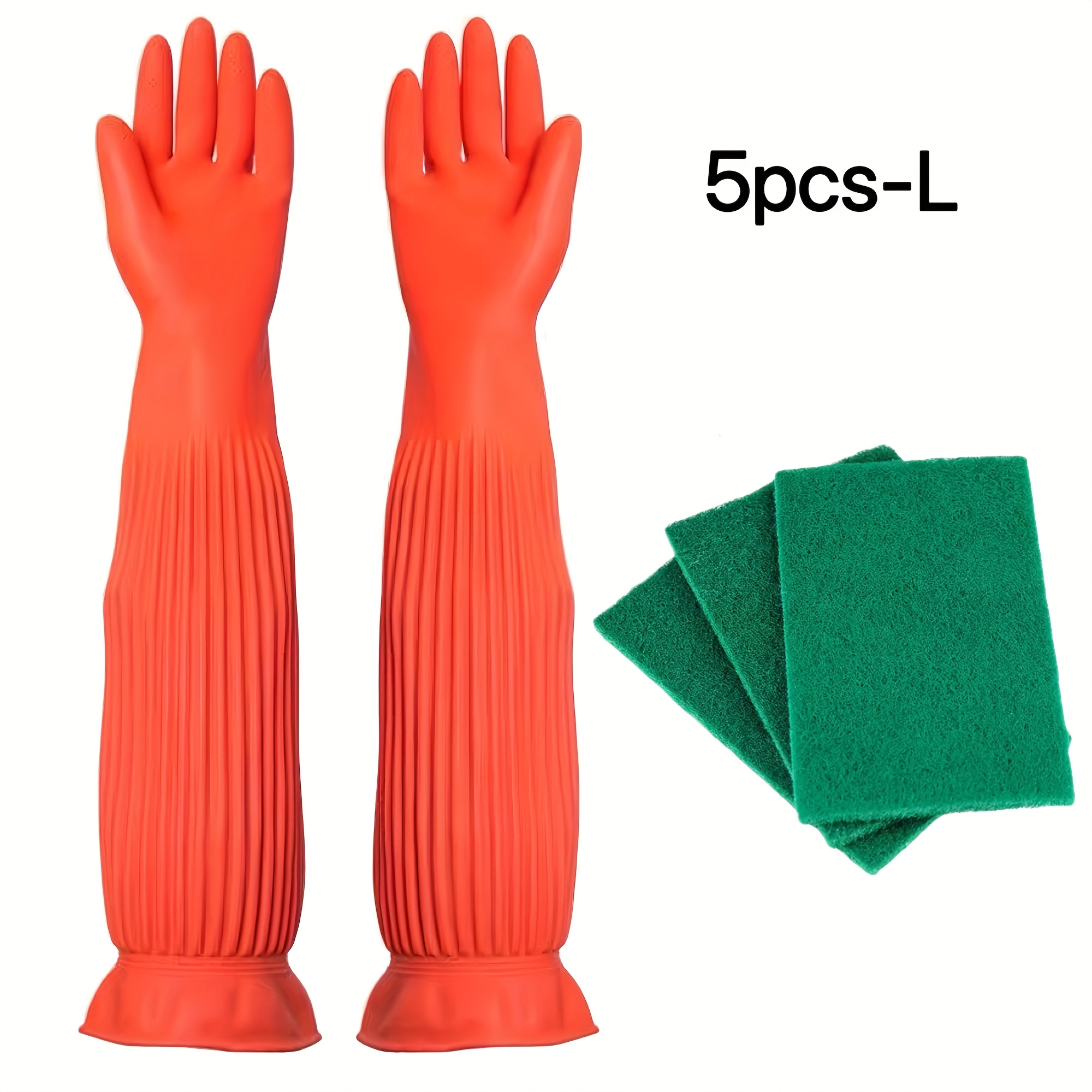 5 Pezzi Guanti Pulizia Acquari A Maniche Lunghe In Lattice - Italy - Foto 7