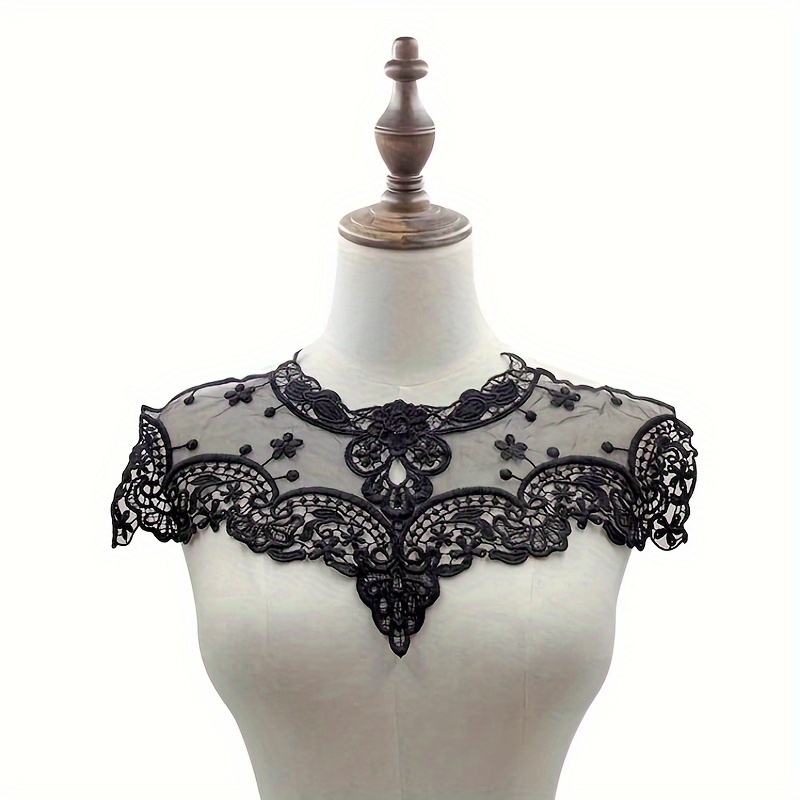 

Water Soluble Lace Collar With Embroidery And Applique - Suitable For Small Garments