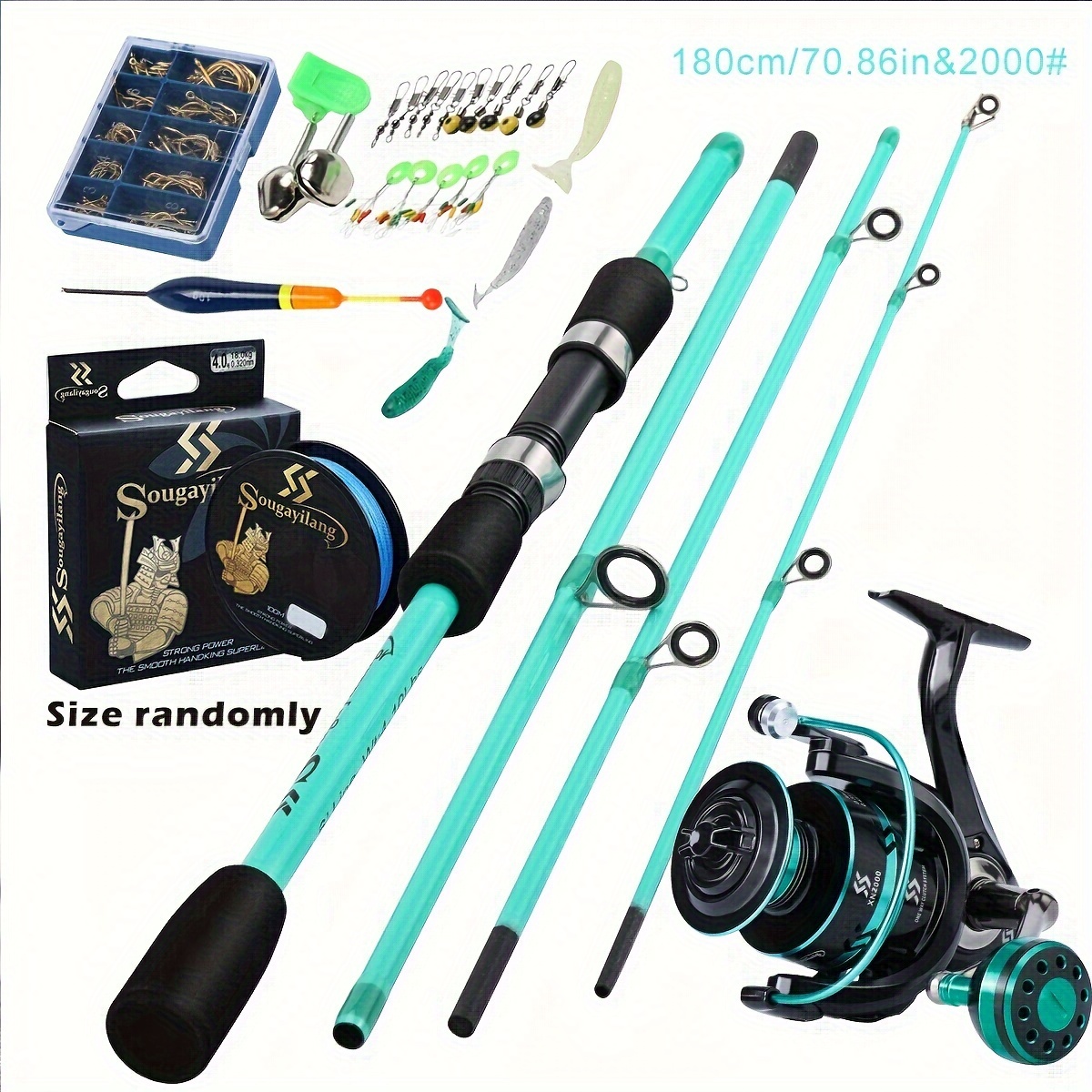  Fishing Gear Spinning Reel and Fishing Rod Combo, Durable  Carbon Fiber Telescopic Fishing Pole,Metal Handle, One-Piece Rotating Wheel  Seat Fly Fishing Rod & Reel Combos (Size : 2.4M) : Sports