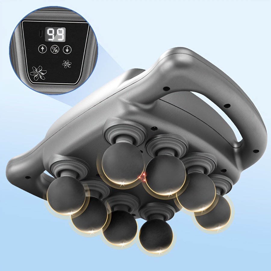 8 head percussion massage gun usb rechargeable full body neck massager lithium battery ideal gift for athletes     fathers day mothers day sports massage percussion effects durable plastic
