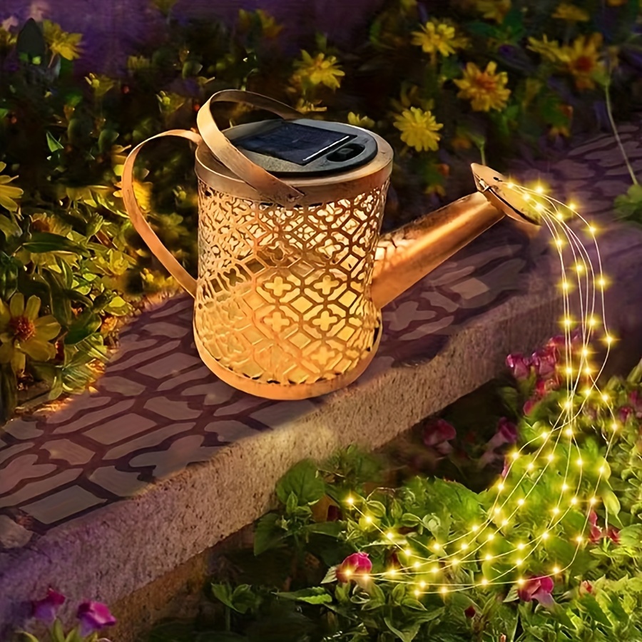 

Watering Can With Lights, Solar Lights For Outdoor Garden Art Decor Hanging Solar Lanterns For Yard Pathway Patio Table