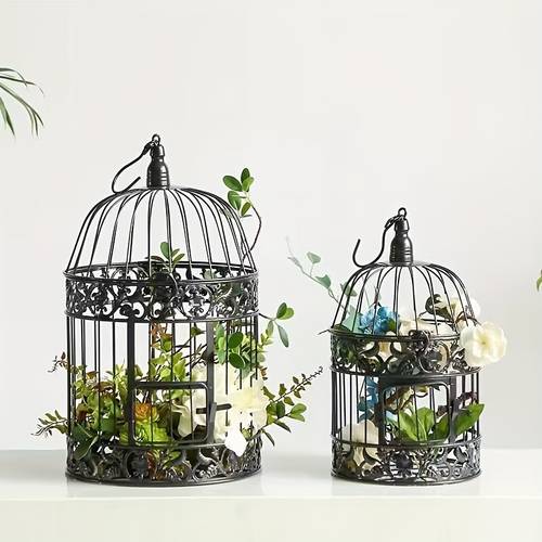 elegant european style iron birdcage weddings photography black decorative cage for birds