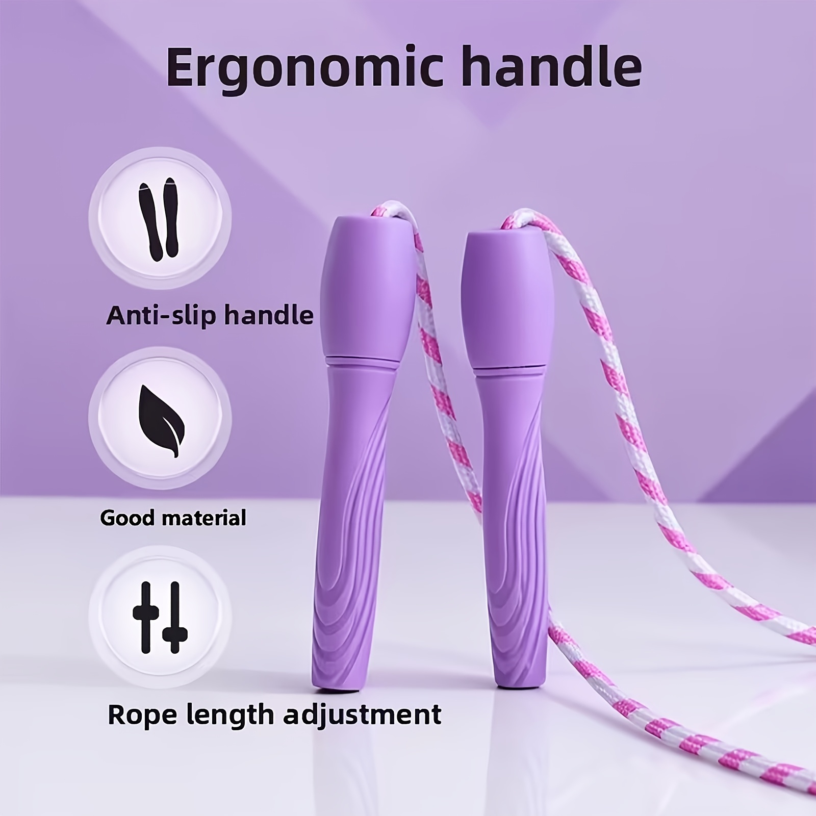 Adjustable skipping rope set anti twist anti knot