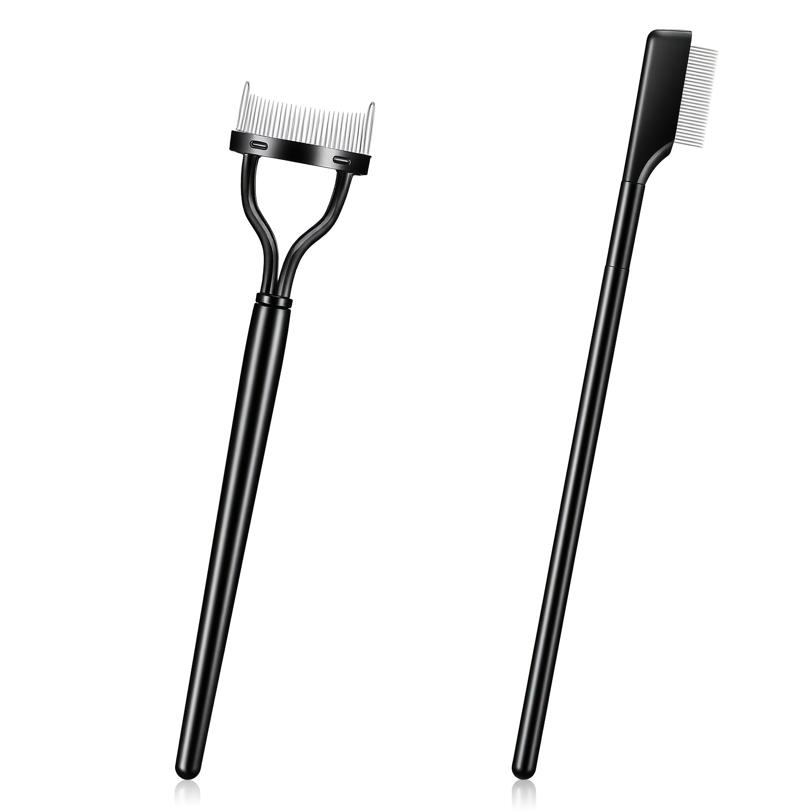 TEMU Eyelash Separator And Eyelash Comb Metal Teeth Lash Brush Separators Eyebrow Comb Eye Makeup Applicator Lash Combs Grooming Brushes For