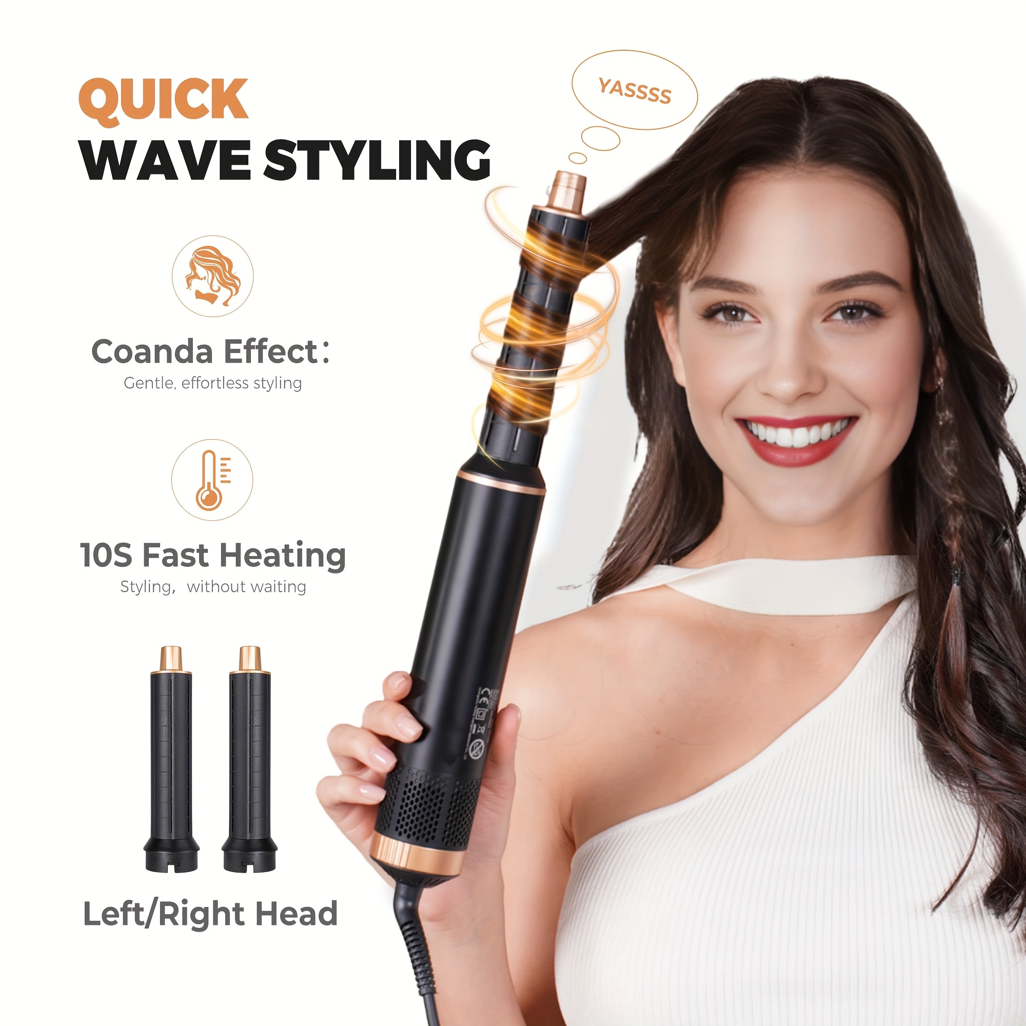 air styler 5in 1000w hair dryer brush 30 curler Temu
