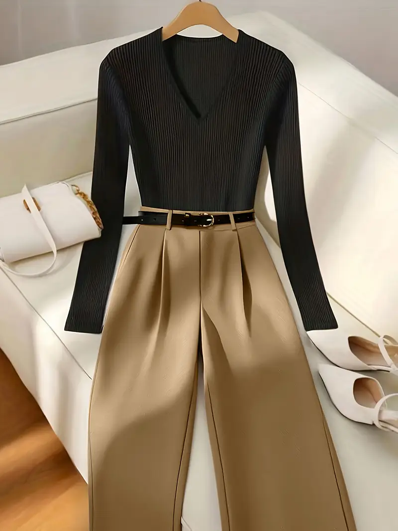 formal dress blouse and pants Navy Pants + White Blouse // Petite Workwear Ideas