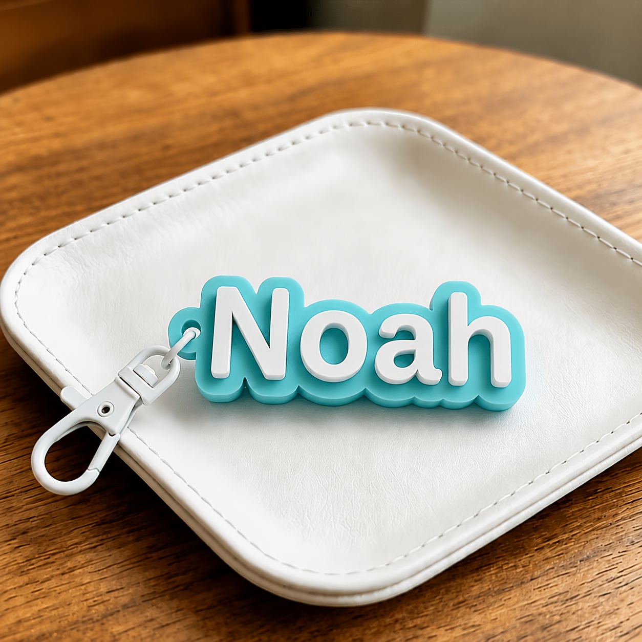 TEMU 1pc Custom Personalized Name & Initial Keychain, Key Ring, Tag For Luggage, Gym Bags, Shoulder Bags, Accessory For Water Bottles, Cups, Lunch