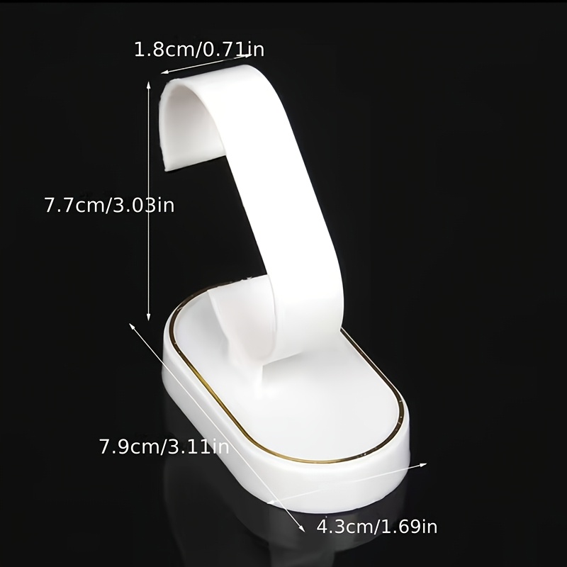 TEMU 4pcs Modern White Oval Watch & Jewelry Display Case Suitable For Shop Or Home Use, Suitable For Bracelet, Watch, Shoe Storage Rack, Jewelry