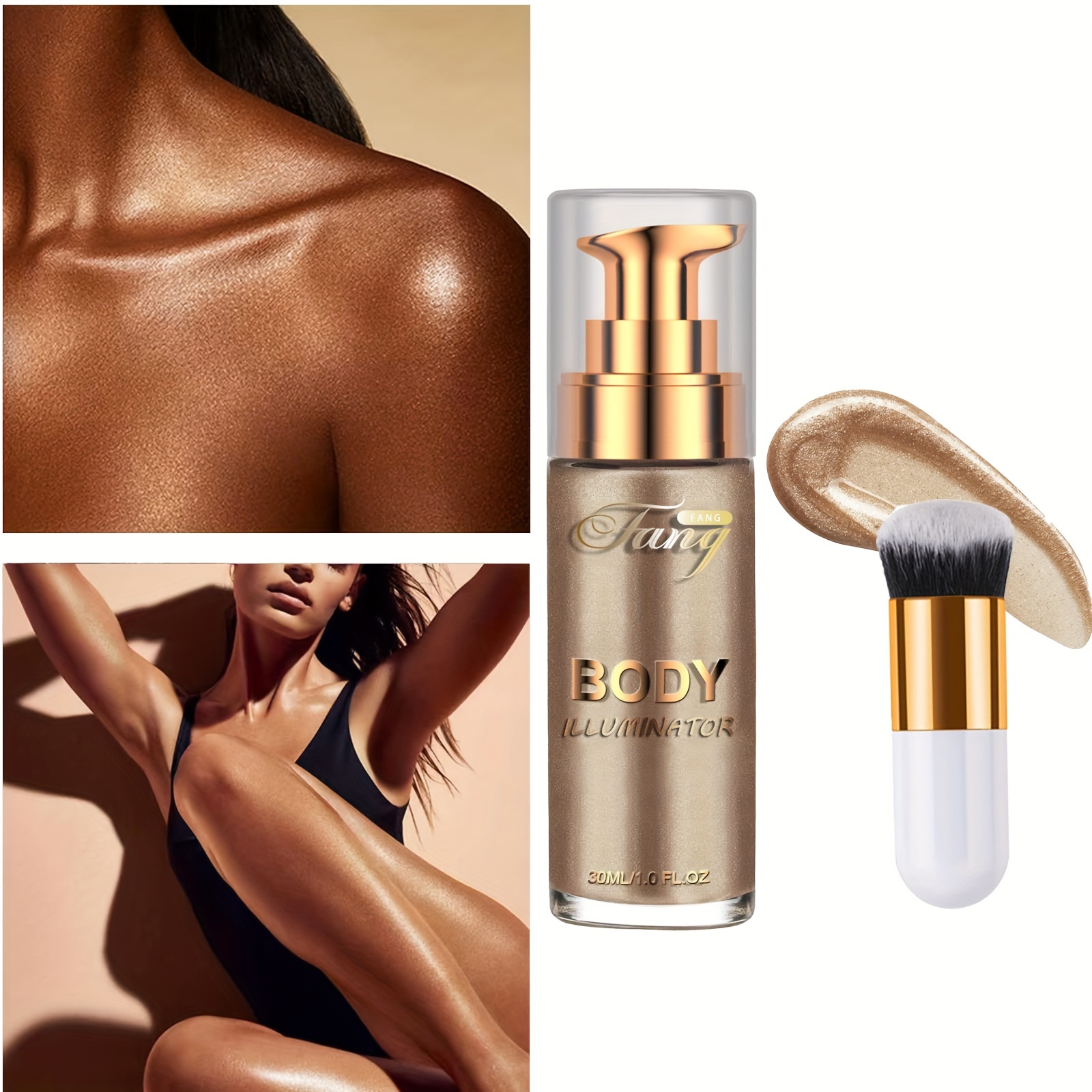 body shimmer oil sold on Temu Canada