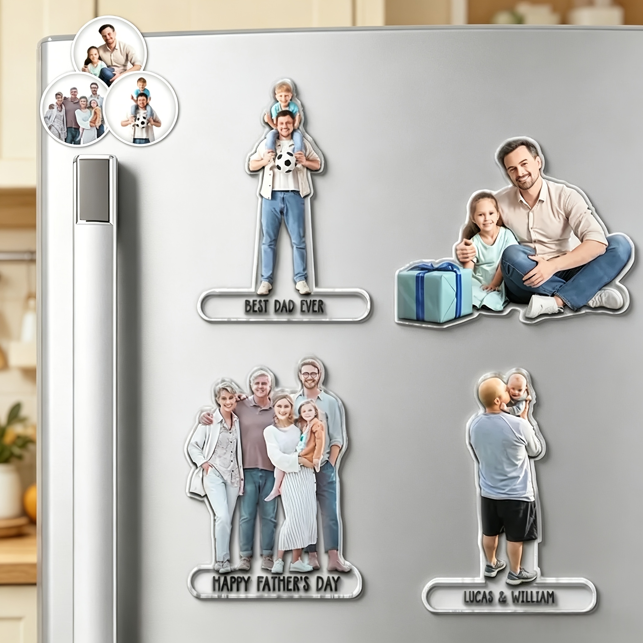 TEMU Father' Day Gift Custom Photo Fridge Magnet, You Daddy, Husband New Dad Gift, Photo Magnet Gift For Father 2026