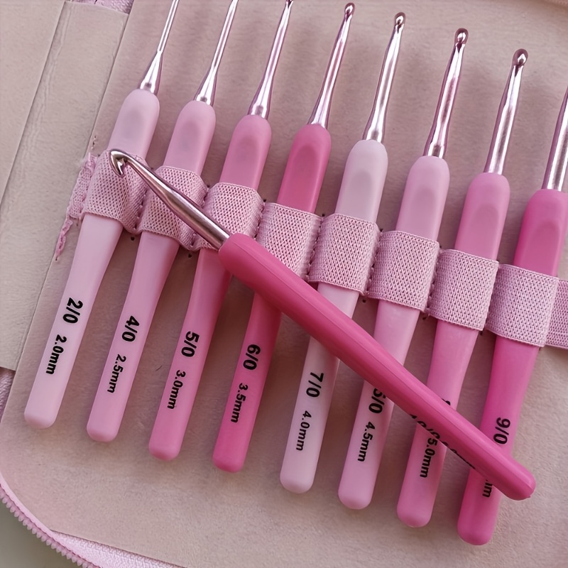 [set de crochet de 37 piezas] set de ganchos de crochet con diseño ergonómico de 37 piezas, (4.5-6mm) | equipado con suministros de crochet para tejer,   para principiantes/amantes del crochet, herramientas     para tejer a  , regalo para  , dulces navideños