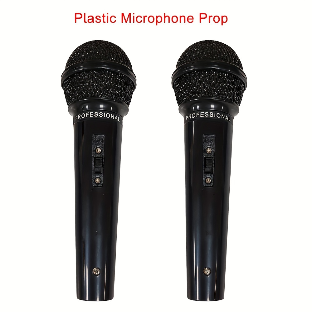 

Black Faux Microphone Prop - Perfect For Home, Party Decor & Photography Accessories