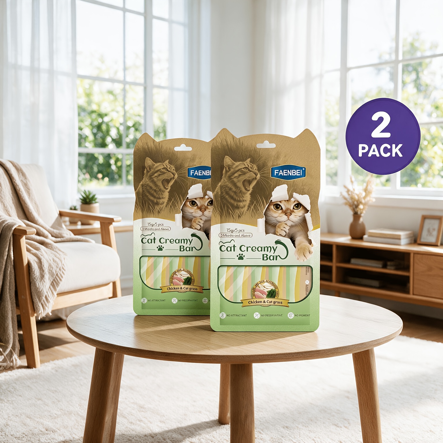 Image of Cat Cream Stick, Flavor: Chicken And, Wet Cat Food Stick (chicken, Salmon, Golden Tuna Flavor), , Soft Cat Food, Cat Food, Food, Squeezable Flavored Cat Food 10pcs/2 Packs