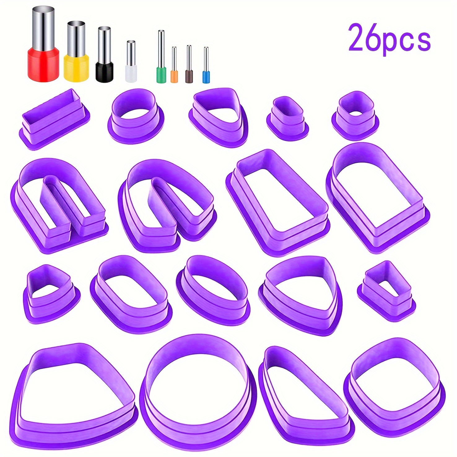 

Jewelry Earring Cutter, Soft Clay Earring Mold, 18 Different Shapes Women's Earring Polymer Clay Jewelry Making Tools Plastic Clay Earring Hook Cutter Carving Tools From