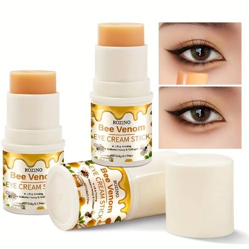3,8g bienen-gift-augencreme-stick zur feuchtigkeitspflege pflege der haut um die augen, leicht einziehbar pflegend für die haut um die augen, verbessert die hautelastizität, um die haut um die augen weicher glatter zu machen