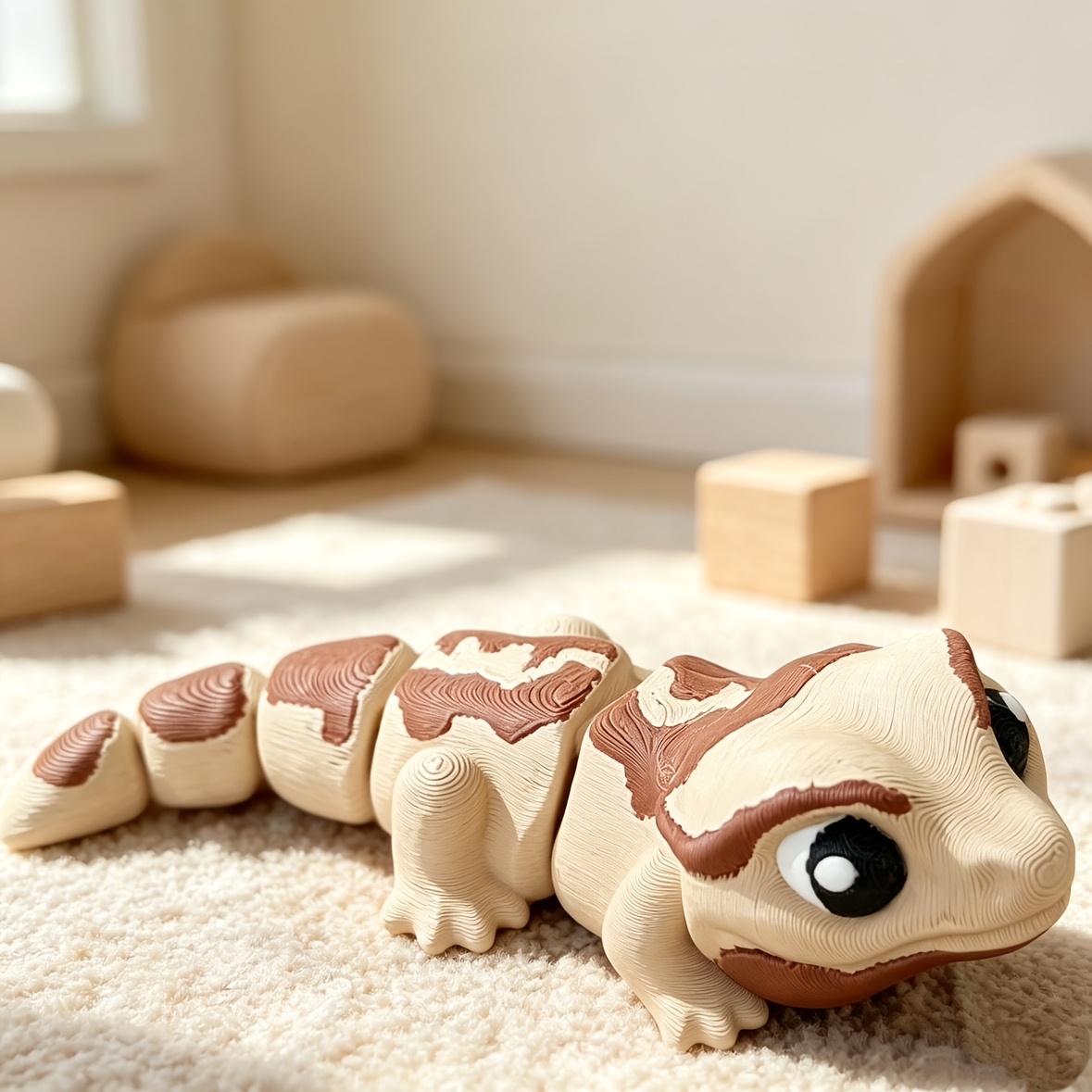 3D-Printed Gecko Toy Figure for Role-Play