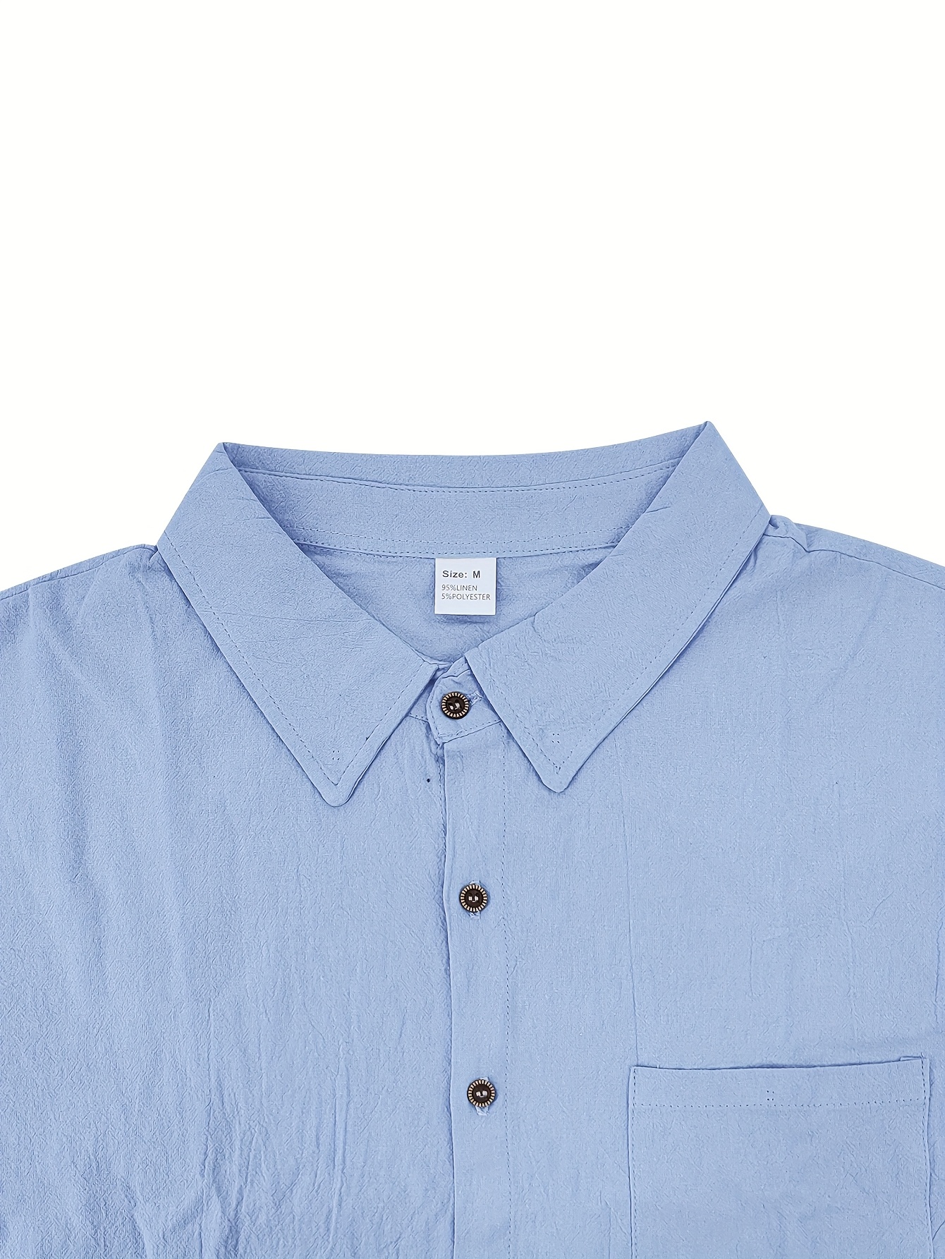 Men'S Summer Linen Casual Short Sleeve Shirt And Loose Beach Long Pants Set