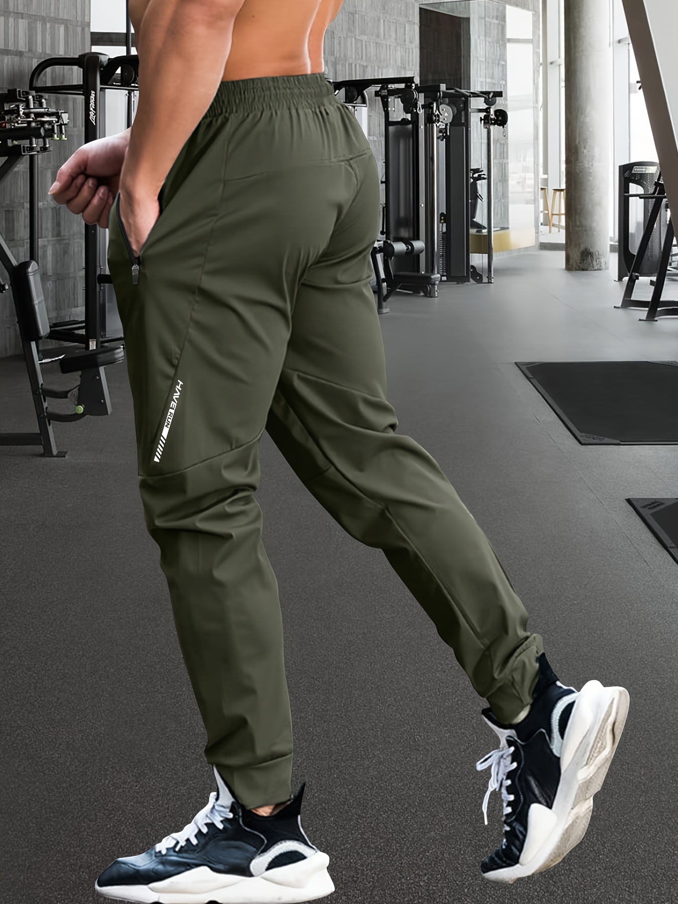 3pcs *'s Activewear Sports Pants With Zipper Pockets, Drawstring Athletic  Joggers For Gym Fitness And Outdoor Workout