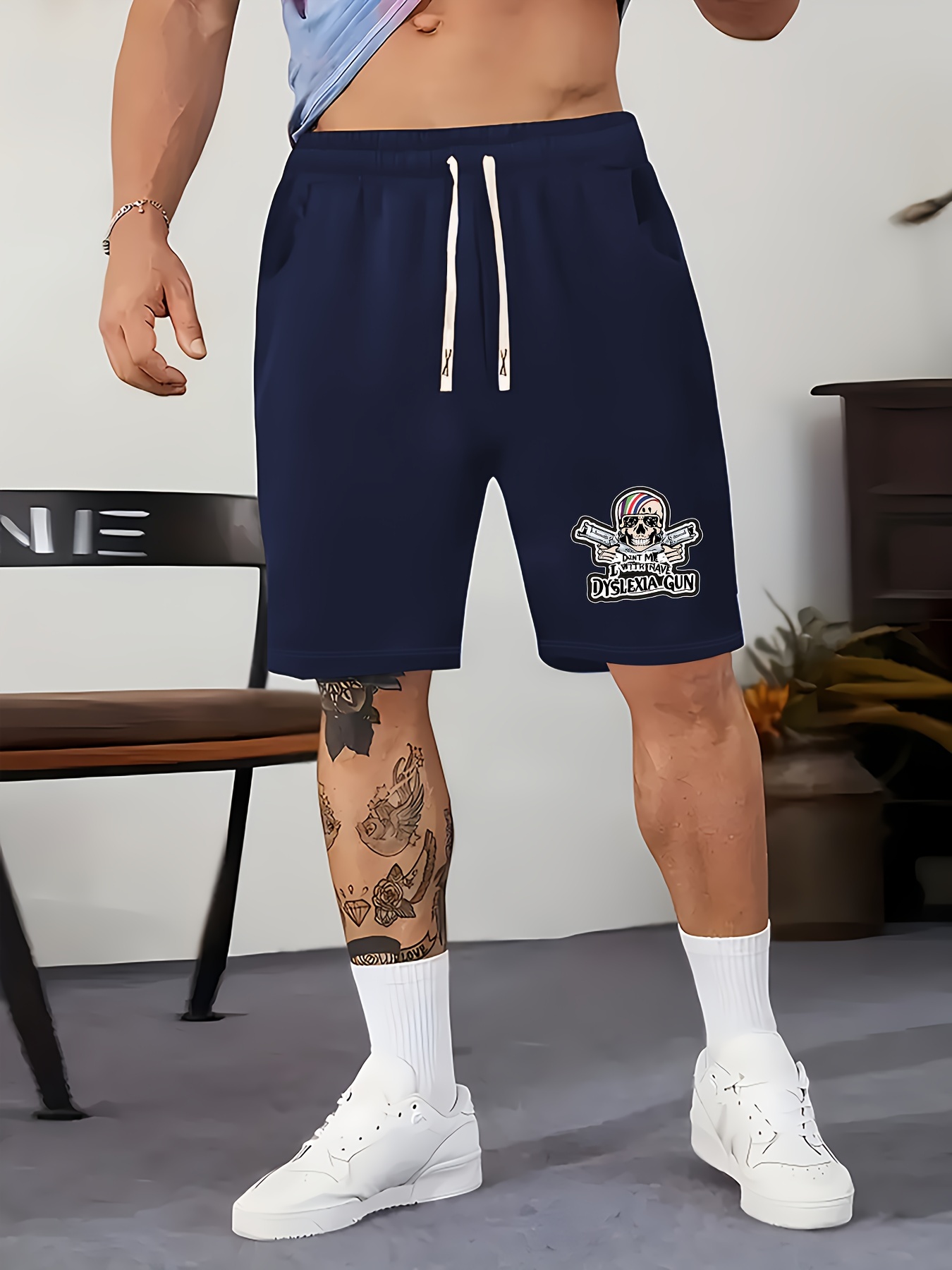 Pantalones Cortos Deportivos Estilo Casual Hombres Ideal - Temu