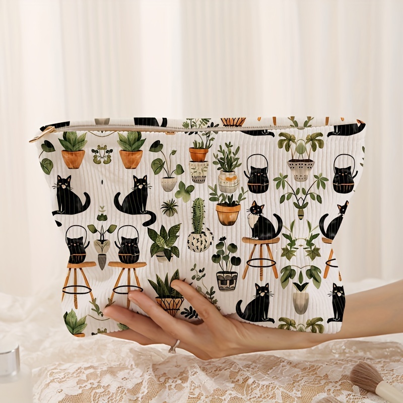 

Polyester Cosmetic Bag And Cat Pattern , Makeup , , Lined - Toiletry Organizer