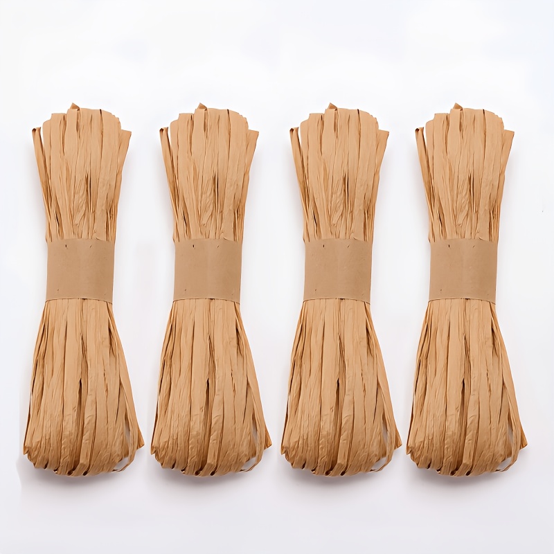 TEMU Corde de chanvre jaune à | Ruban de fibre de de 2 mm d'épaisseur, idéal pour emballer les boîtes , les anniversaires et les fêtes | Décorations