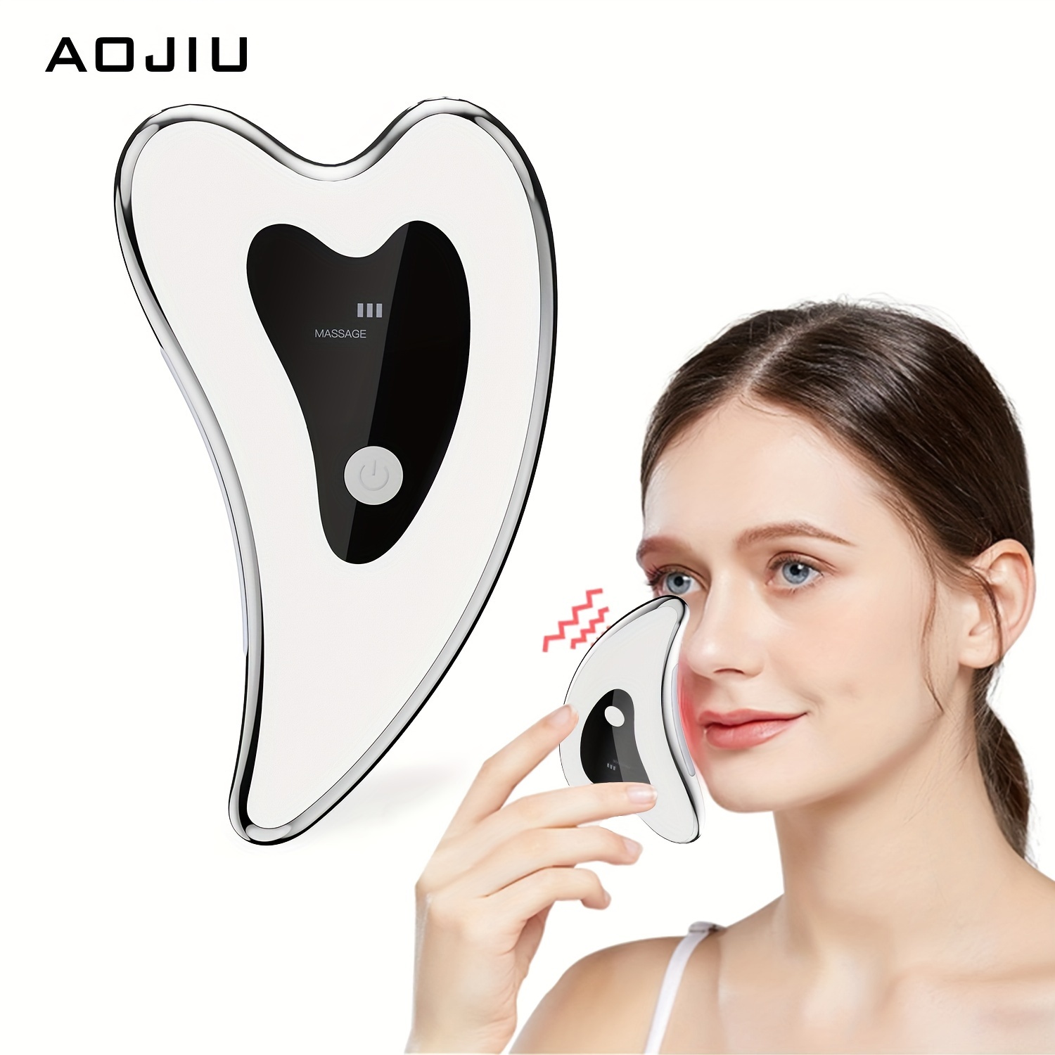 

Aojiu Portable Facial And Neck Care Tools, Electric Scraping Board, Facial Massager, Hot Compress Mode, Vibration Mode, Relaxing Skin, Home Spa Skin Care Massager, Gift For Girls!