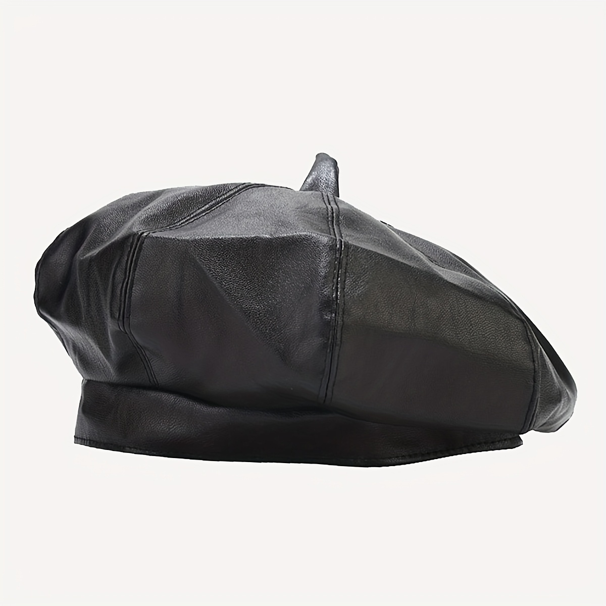 Image of 1pc Classic Fashion Beret For Men And Women, Artistic Vintage Versatile Painter's Hat, Octagonal Hat For Daily Outdoor Streetwear Style, Vintage British-style Pu Beret, Suitable As A Gift