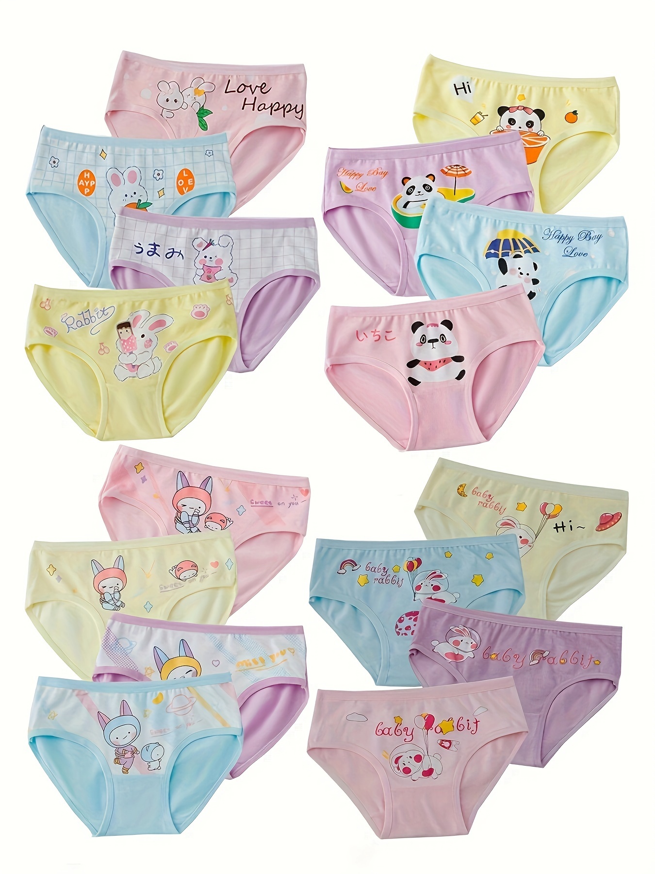 niñas bragas 4 piezas conjunto aleatorio, bragas de dibujos animados para niñas, bragas  infantiles cómodas y transpirables, en | No Te Fantásticas Ofertas | Temu