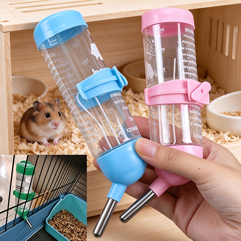 TEMU Plastic Hamster Water Bottle Automatic Feeder, Suitable For Hamsters, Rabbits, Dogs, Small Animal Products, Pet Water Bottles, Suitable For