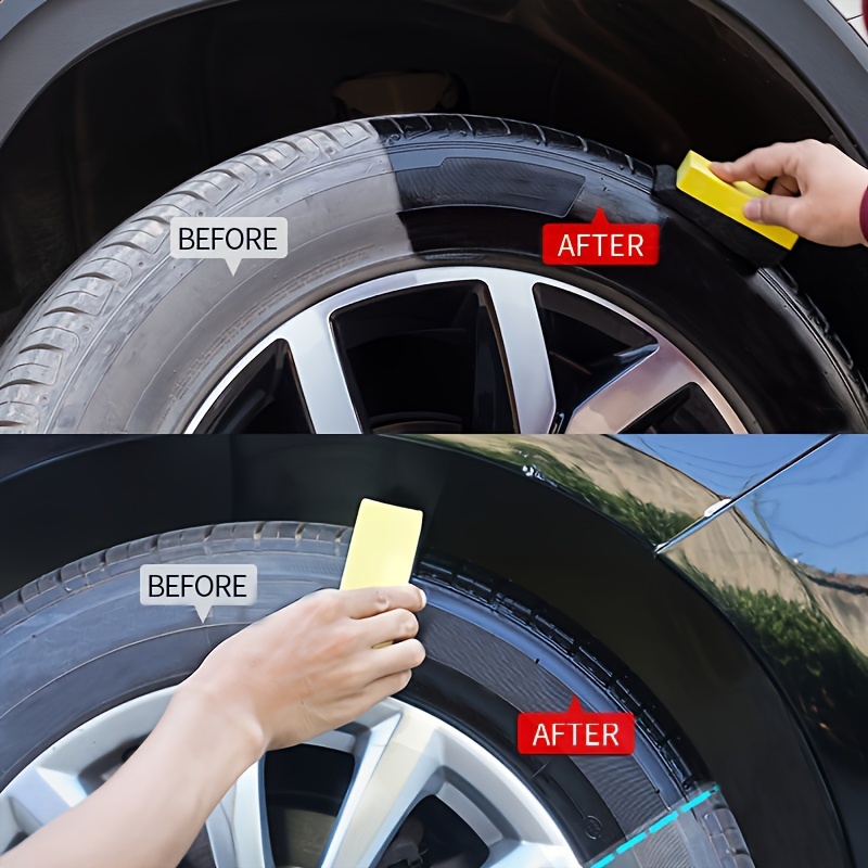 Car Tire Wax Refurbishment Black And Bright Tire Coating Wax - Temu