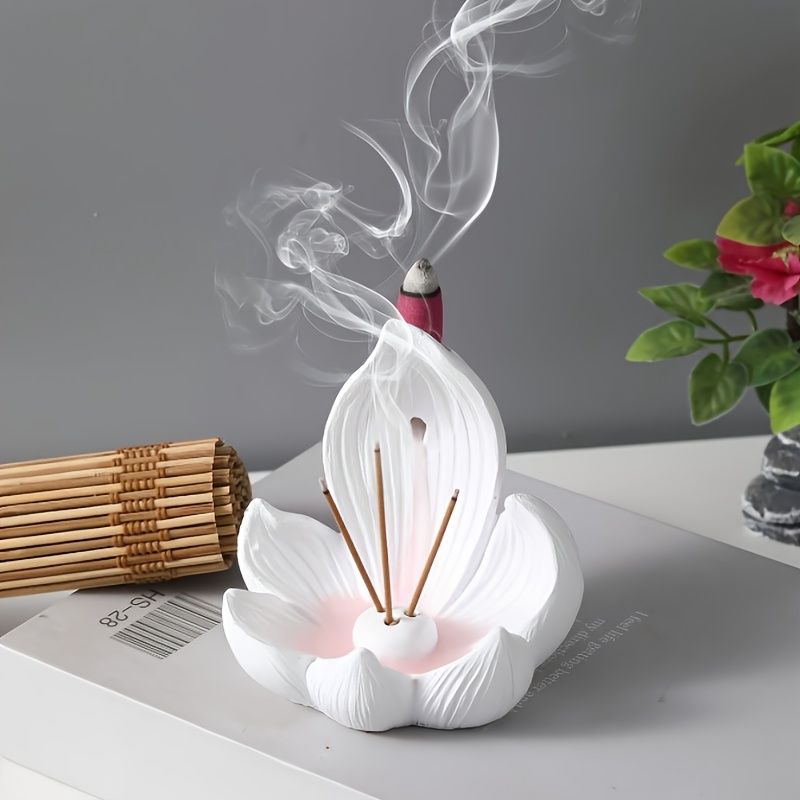 TEMU 1 Stück Lotusförmiger Räucherkonus, Vielseitige Deko für Yoga & Meditation