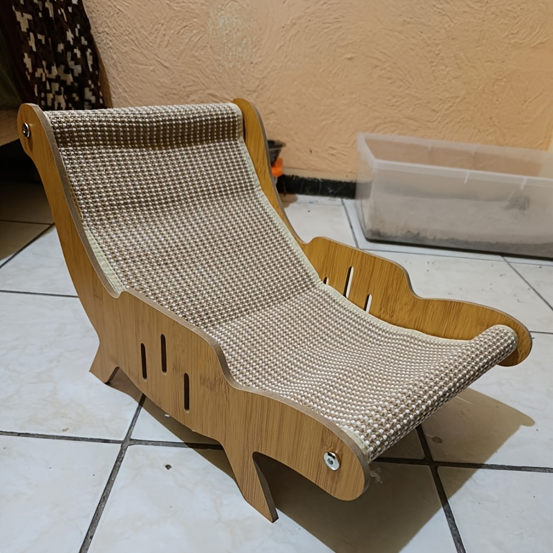 TEMU Durable Sisal Rope Cat Scratching Chair - Sturdy Construction, Anti-scratch Casual Sofa, High Quality Large Cat Scratching Pet Supplies