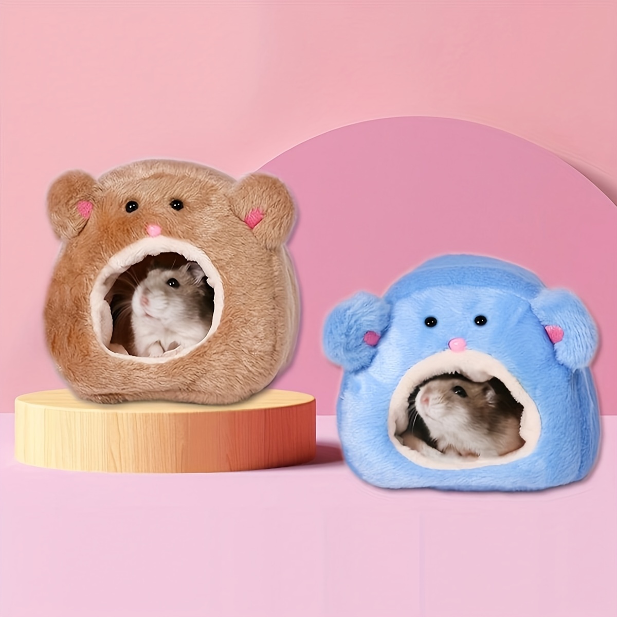 

Small , 1/2 Bear Shaped, , Polyester , Pet , Small , For Rodents