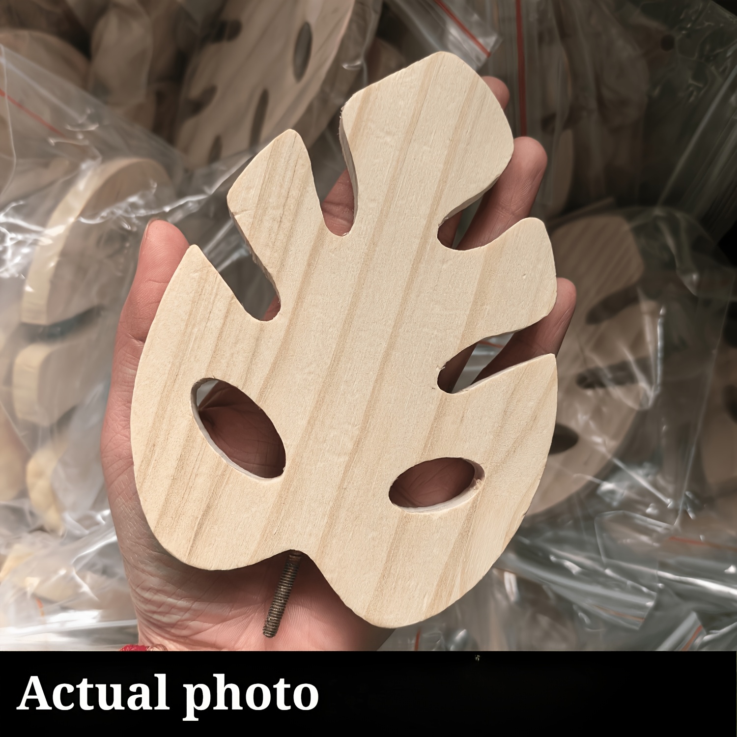 TEMU 2pcs Leaf-shaped Bird Perch Stand, Parrot And Hamster Platform, Wooden Leaf-shaped Perch, Cage Stepping Board, Jumping Board Toy
