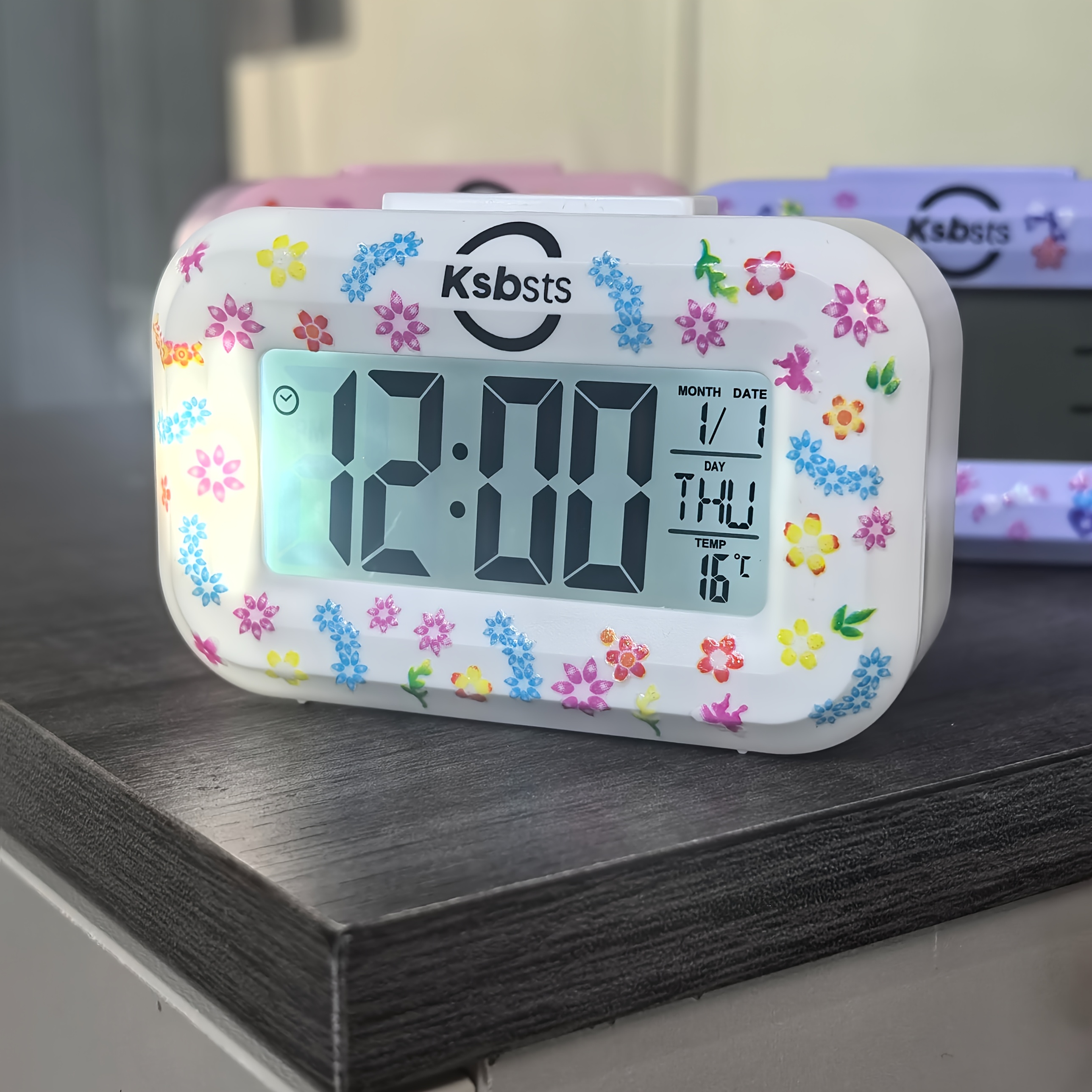 TEMU multifuncional de bricolaje con luz nocturna, calendario, día de y pantalla de , función de — una pegatina pequeña proporcionada para decoración
